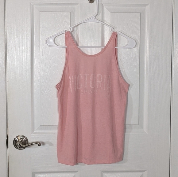 Like-New Victoria's Secret‎ Sport Baby Pink Low Open Back Athleisure Tank XS - Picture 1 of 4